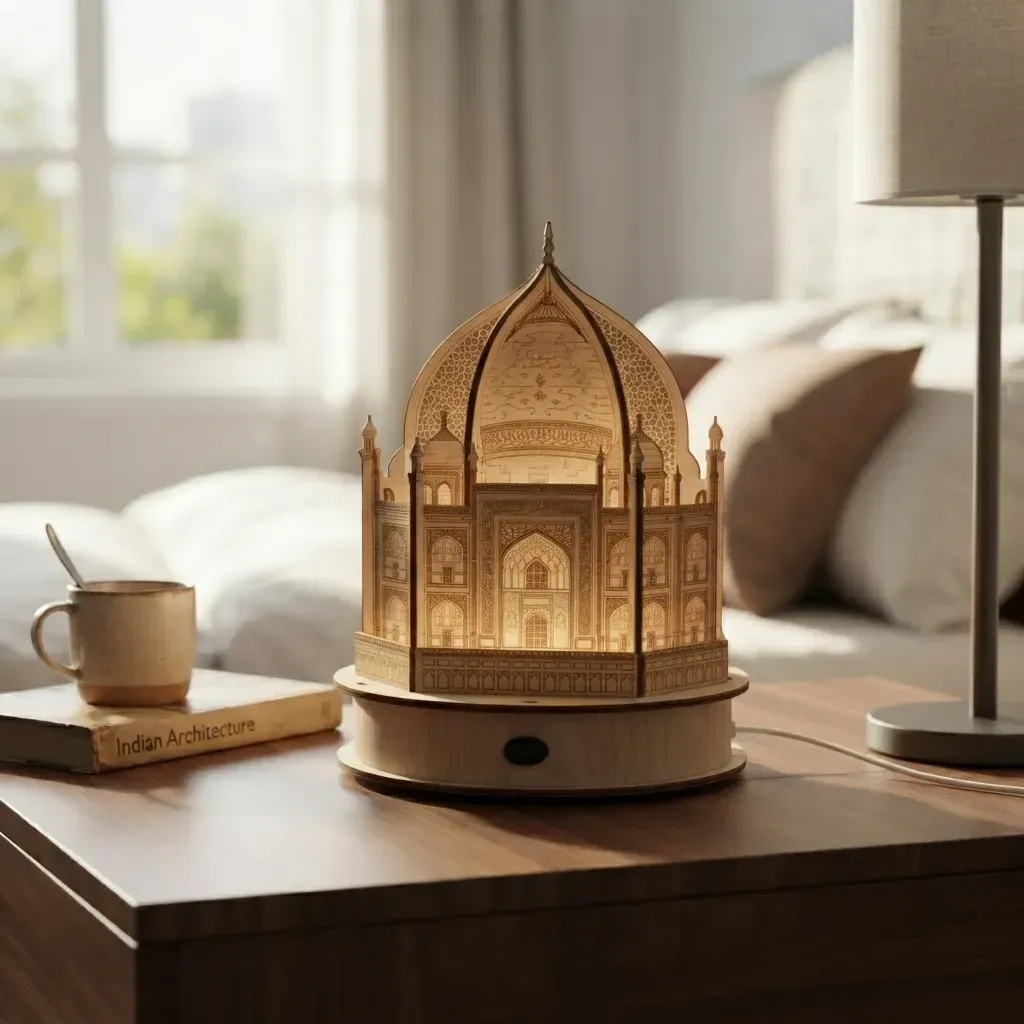 Wooden Night Light Taj Mahal Home Decor