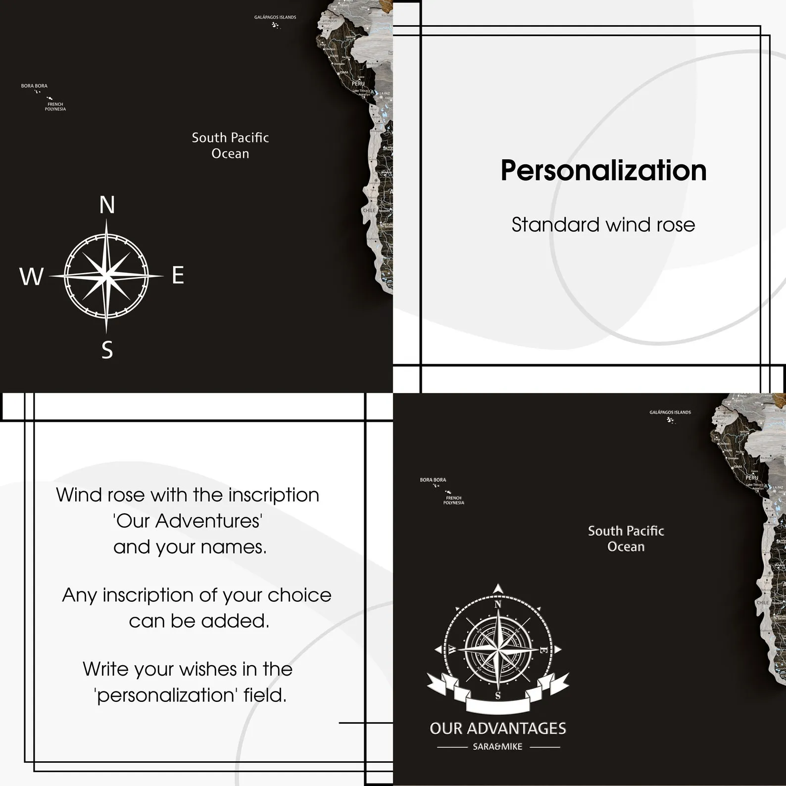 Handcrafted Layered Wooden World Map Push Pin Travel Wall Decor - Image 8