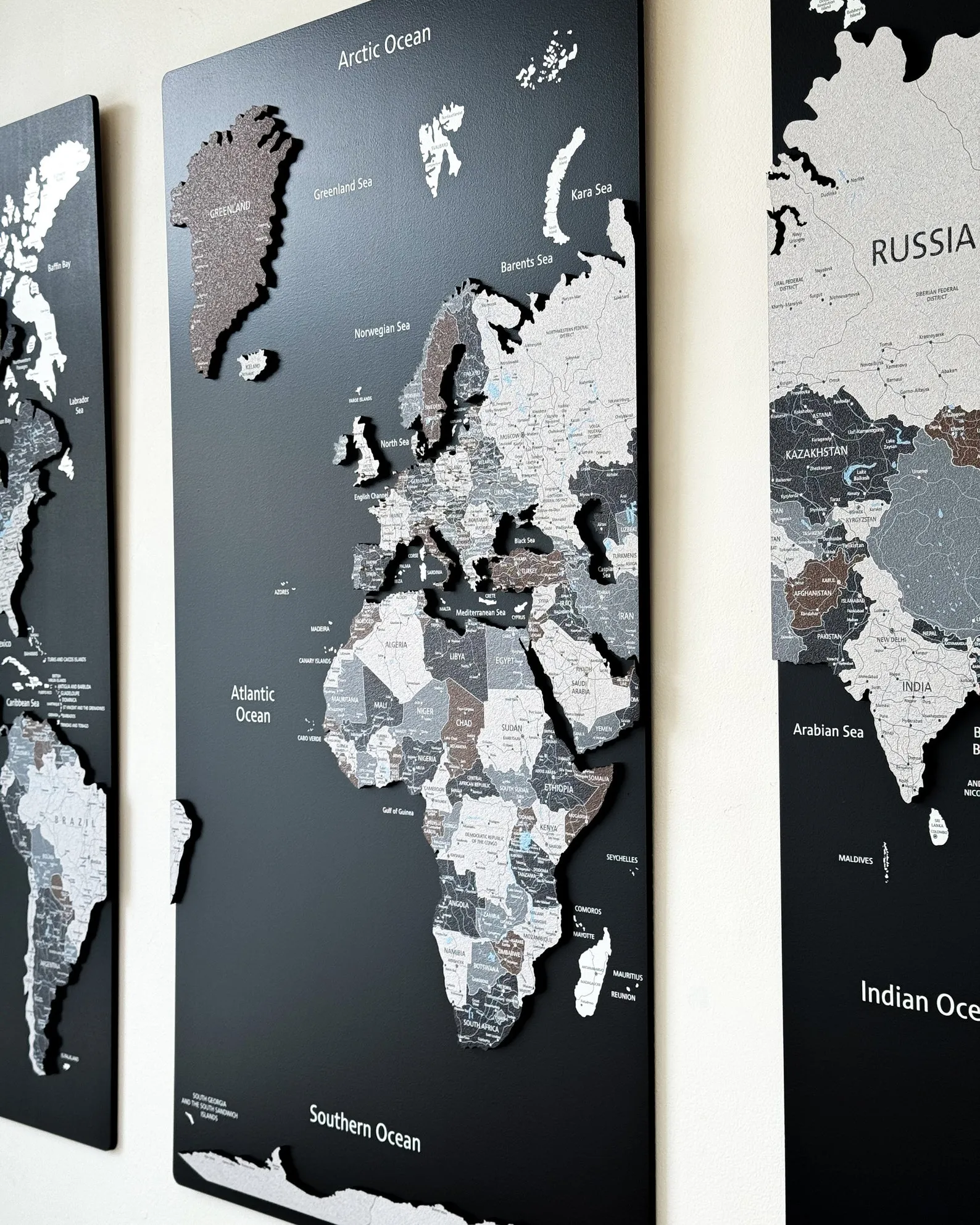 Large Cork World Map Wall Panel For Marking Past And Future Journeys - Image 3