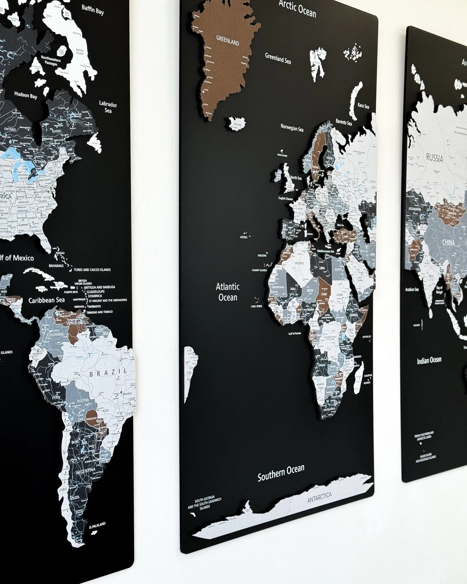 Large Cork World Map Wall Panel For Marking Past And Future Journeys - Image 5