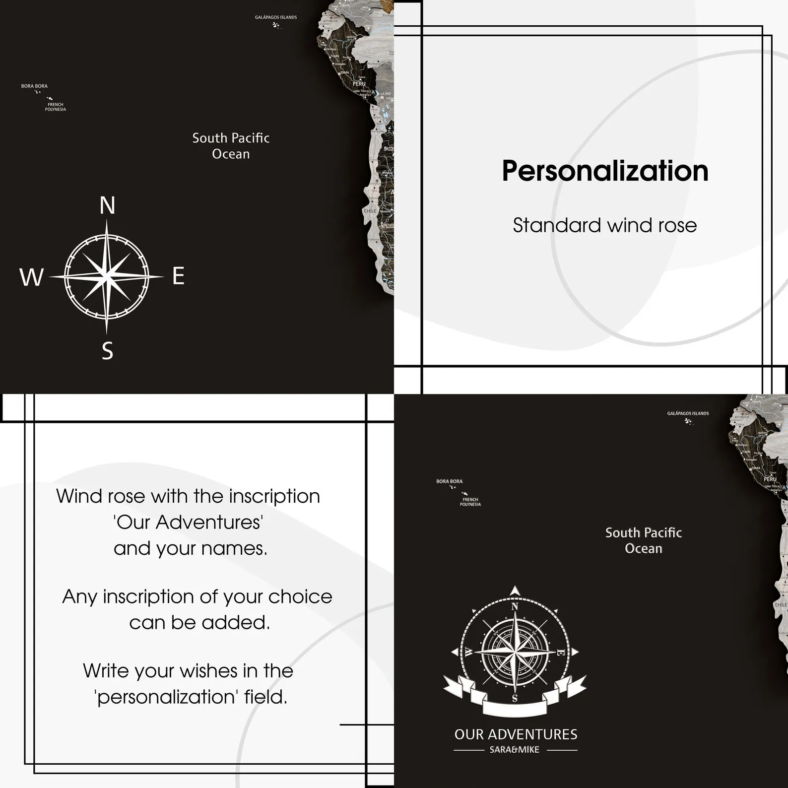 Large Cork World Map Wall Panel For Marking Past And Future Journeys - Image 8